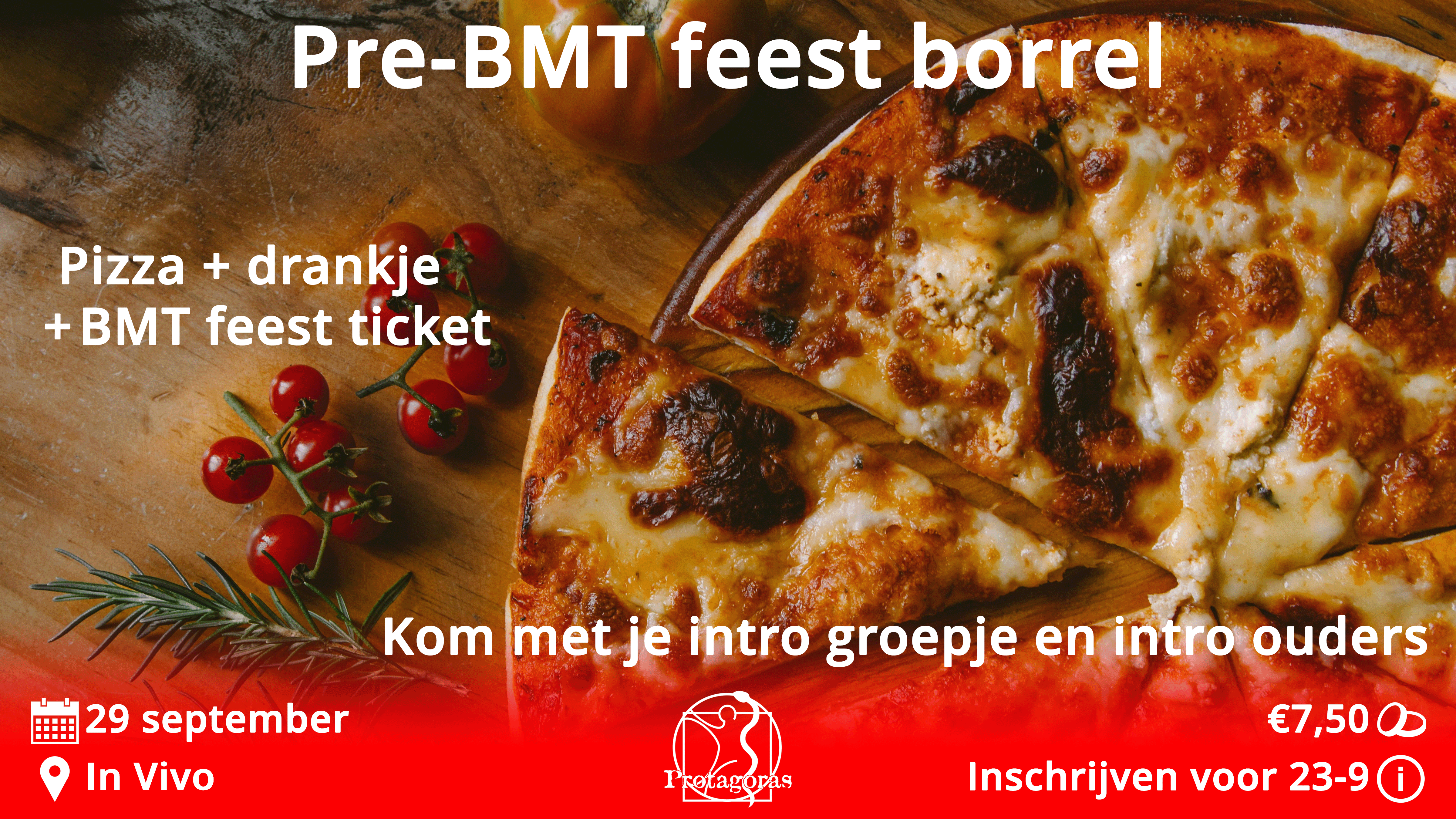 Pre-BMT feest eerstejaars pizza